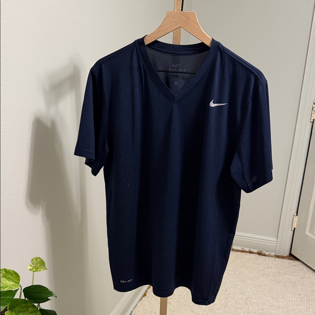Nike Men's Navy Blue Dri-Fit Tee